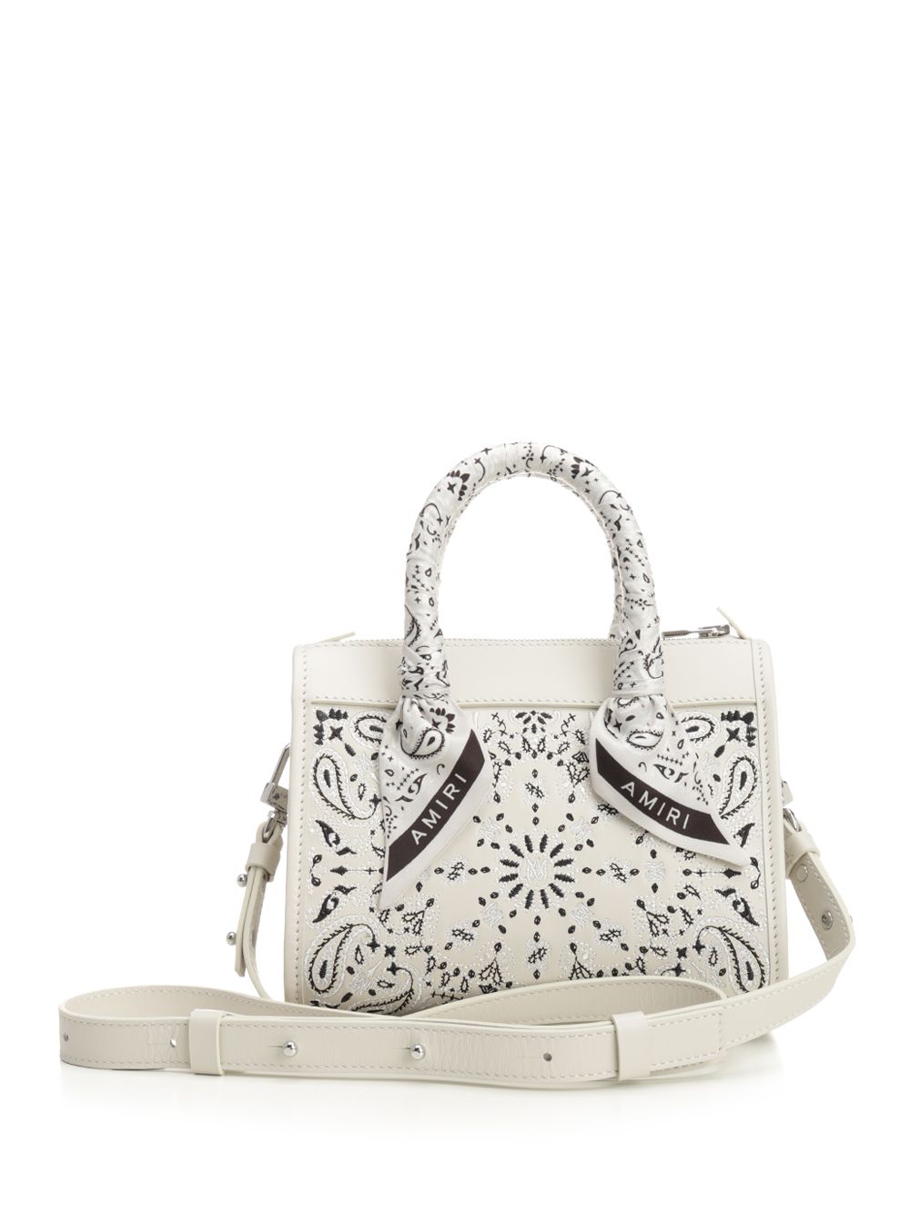 Amiri Bandana Micro Triangle Handbags - White | 8f1433eb54d5ef1b2a6e1fe0ac1011515838ec71