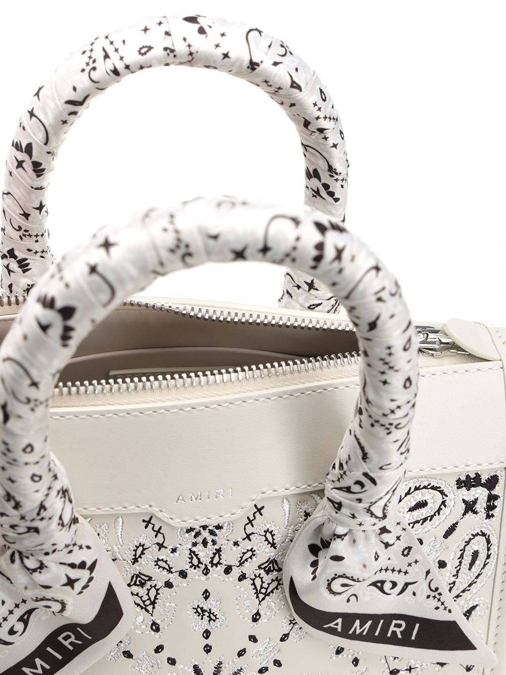 Amiri Bandana Micro Triangle Handbags - White | 3ef8c13d7b64aec53f68c0fddaeb604b74b1c3bc