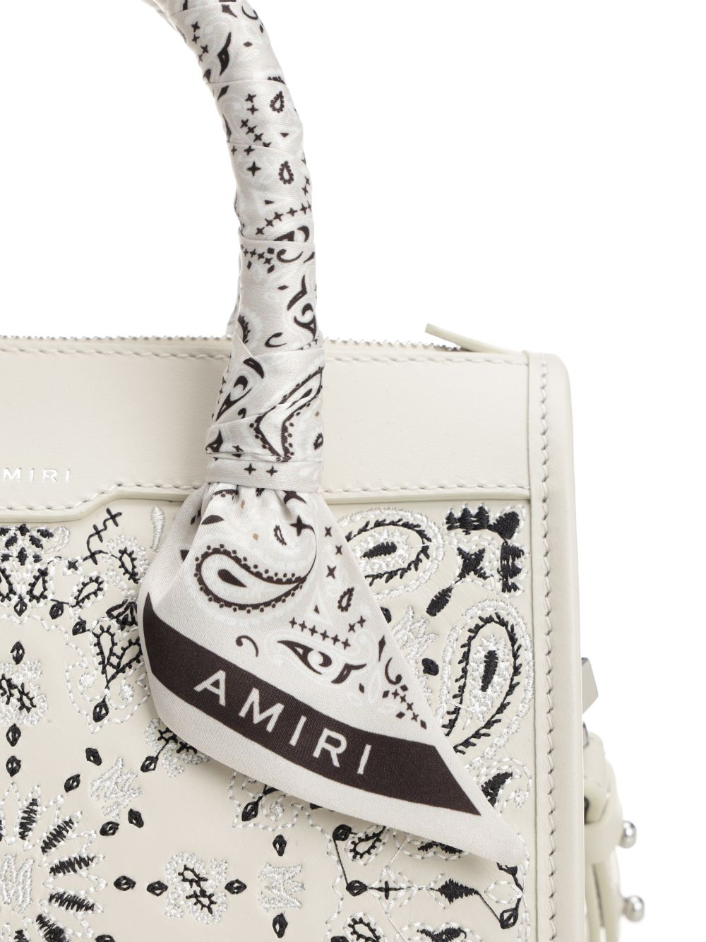 Amiri Bandana Micro Triangle Handbags - White | 40dca830f74e1630f72b73268568778b8482b3e3