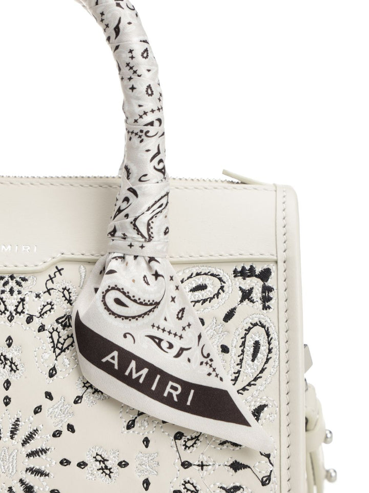 Amiri Bandana Micro Triangle Handbags - White | 40dca830f74e1630f72b73268568778b8482b3e3