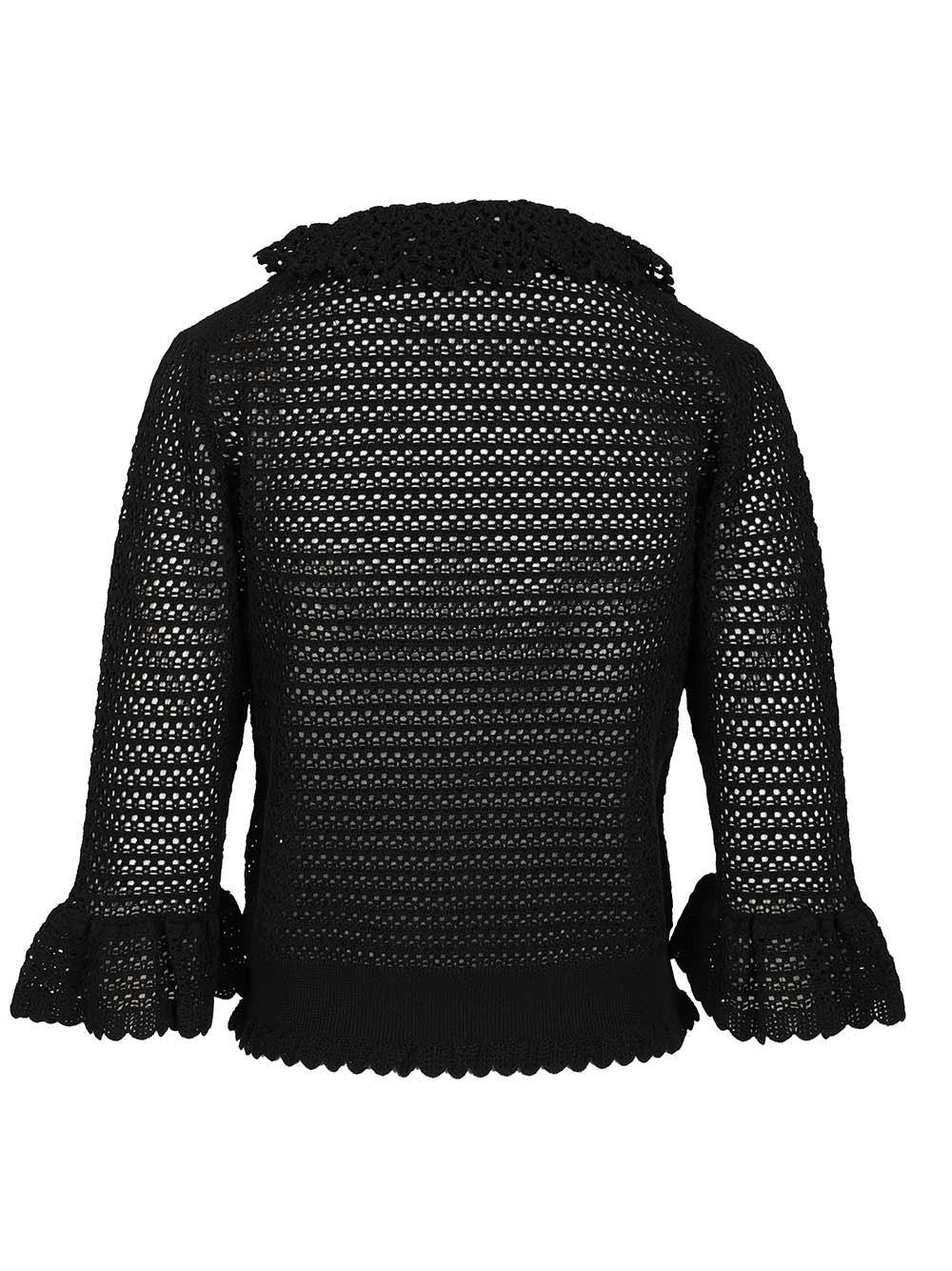 Chloe' Sweater With Collar Knitwear - Black | 2fc12093f74358b5d5d5059e1ff87a4d1331e28e