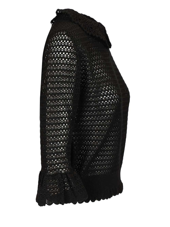 Chloe' Pullover, Black Knitwear - Black | b3fe739248142b8a08a9ac022578cb6d6f3ce12a