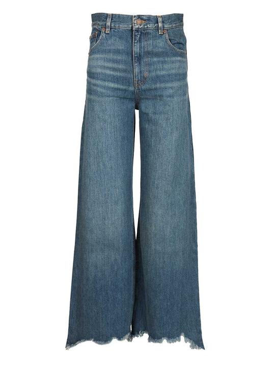 Wide-Leg Jeans Blue