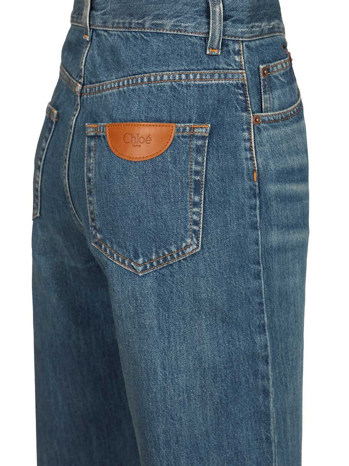 Chloe' Wide-Leg Jeans - Blue | 3ff88b4c78b6d3c992812fc9346ef23ad4f1798c