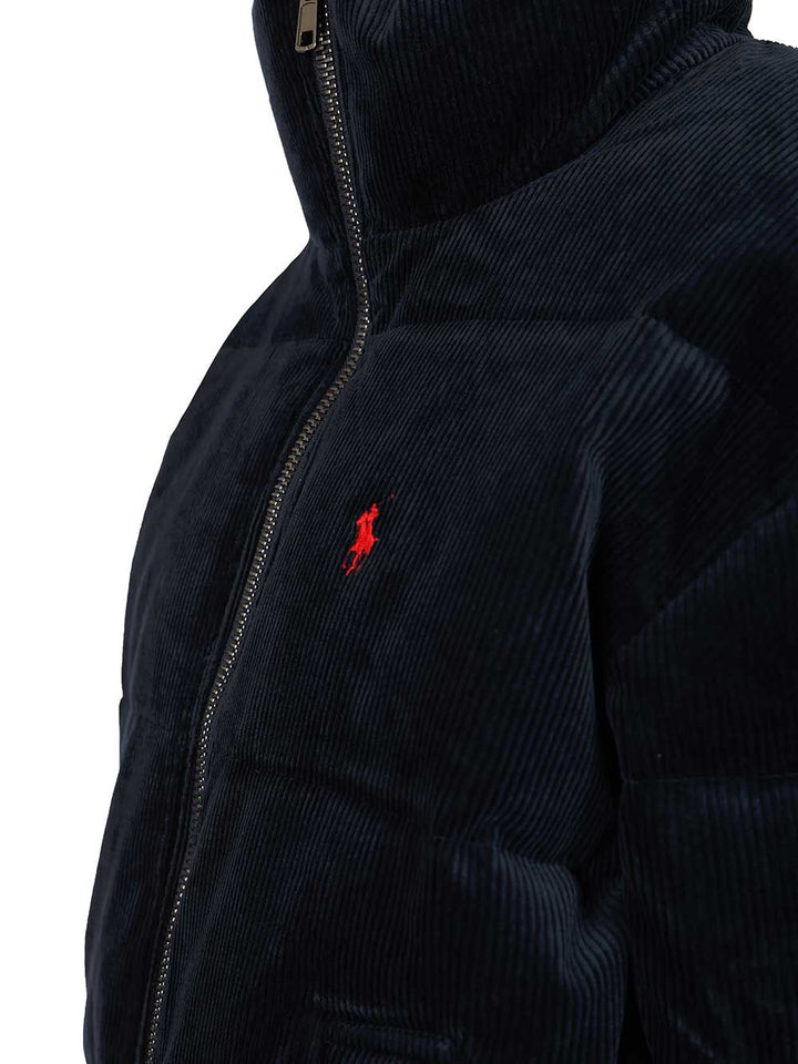 Polo Ralph Lauren Ribbed Down Jacket Coats - Blue | 1521f55fb4617be6d2f293ee6ee1fb3543e1bf2a