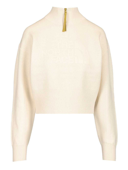 Half-Zip Sweatshirt Knitwear White