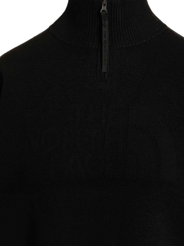 The North Face W Half-Zip Logo Sweater Knitwear - Black | 8a3029b838f45d7352a76439a4caa699a219c642
