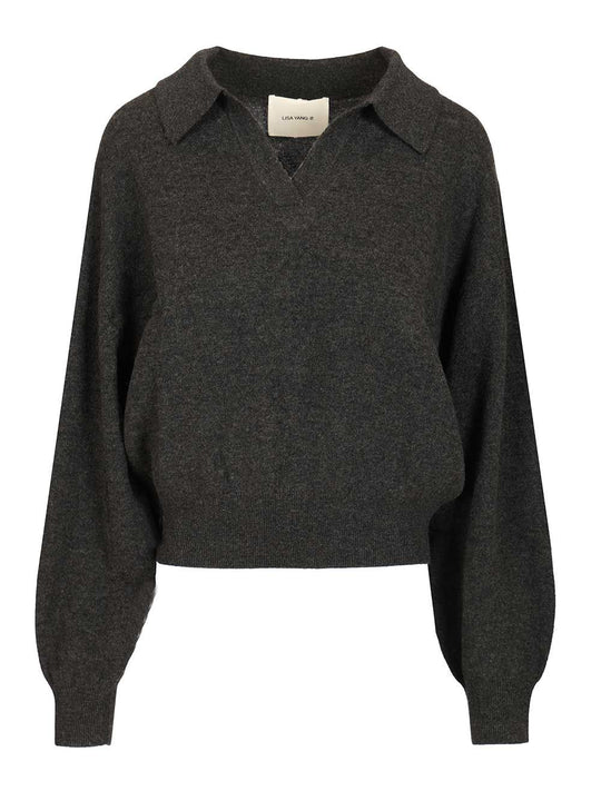 Katriel Polo Sweater Knitwear Grey
