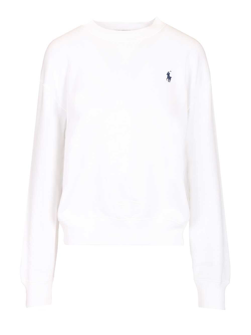 Polo Ralph Lauren Crew Neck Sweatshirt Sweatshirts - White | 06203e4b624ab0380bf5bfbecc422beebd471f72
