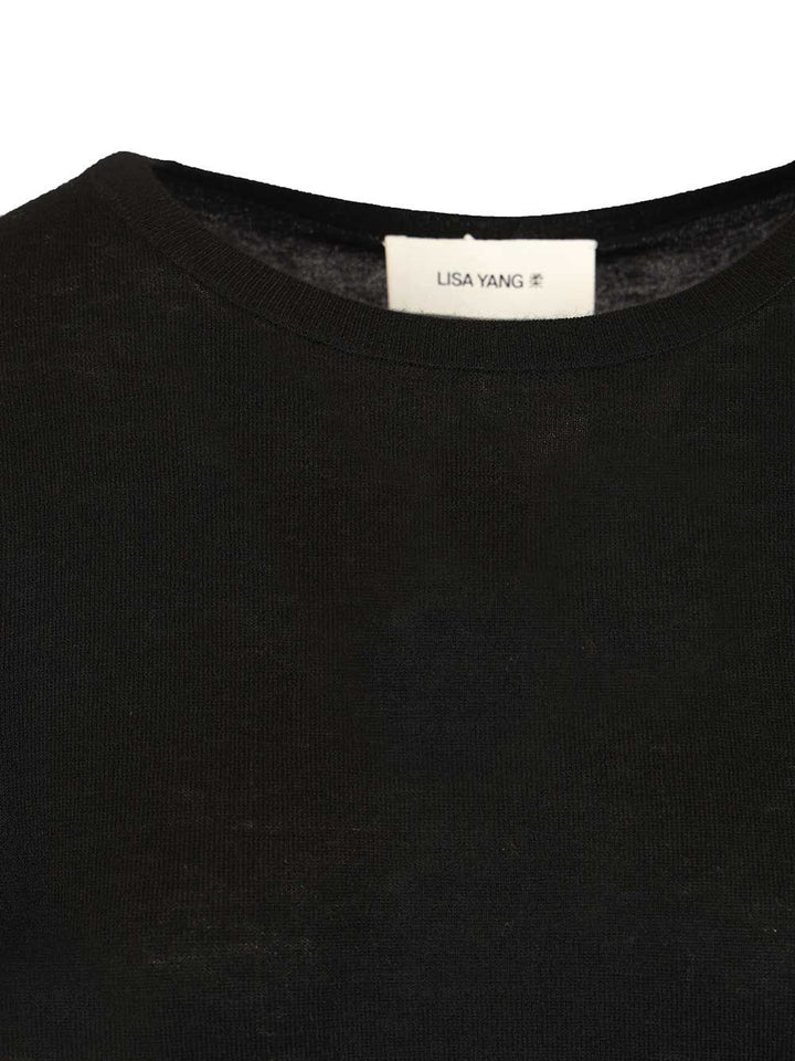 Lisa Yang Ari T-Shirt Tops - Black | 44becca44f2e17582db28ce12da5f68ef65e2cca
