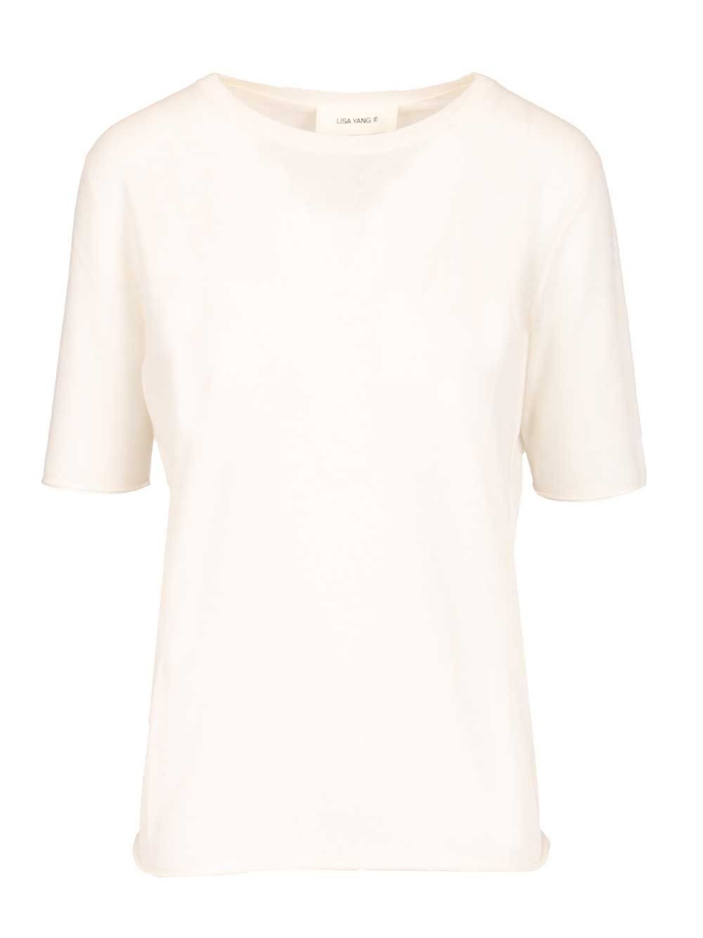 Lisa Yang Ari T-Shirt Tops - White | b19e4ea3046aabb6a3ba17e810c7e096c29bc4ab
