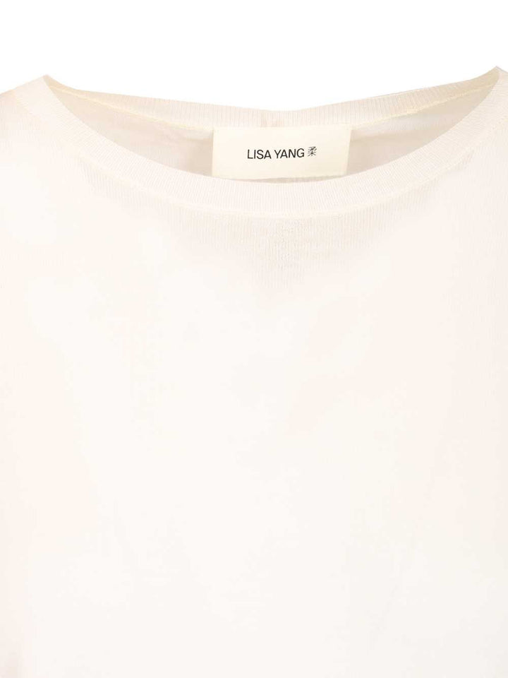 Lisa Yang Ari T-Shirt Tops - White | 3bf7fc7a86a7c353ca0e2967a1140797fc6a57f5