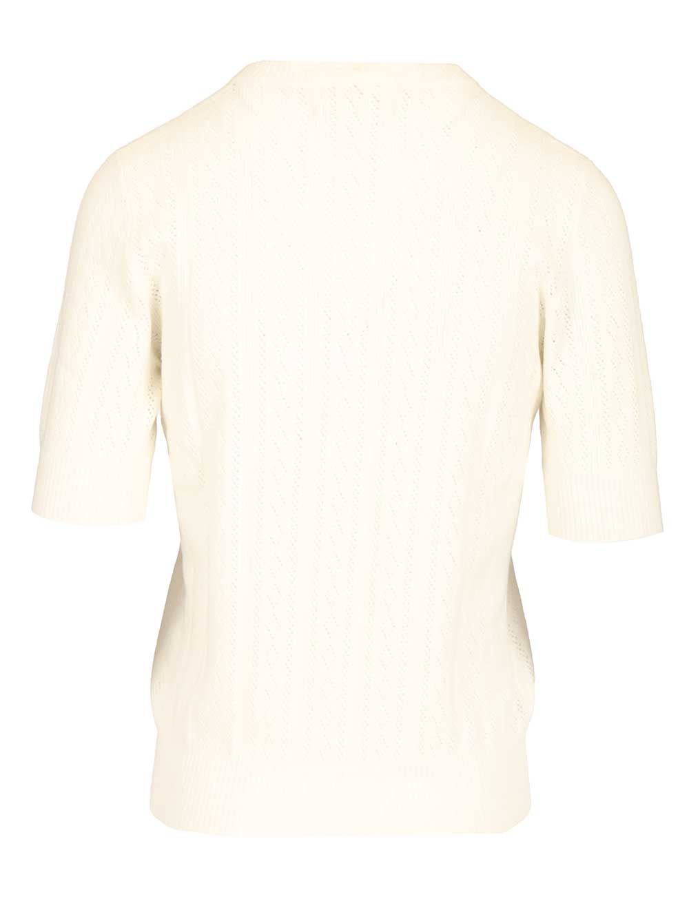 Lisa Yang Nika Tee Sweater Lace Dimond Openwork Knitwear - White | eb49ec69c6dd6b2c80f15f78a06527ed74ece344