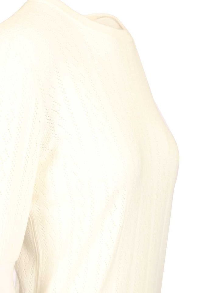 Lisa Yang Nika Tee Sweater Lace Dimond Openwork Knitwear - White | fe9c9c998ee7310b56756f0aed04c4fcf6375413