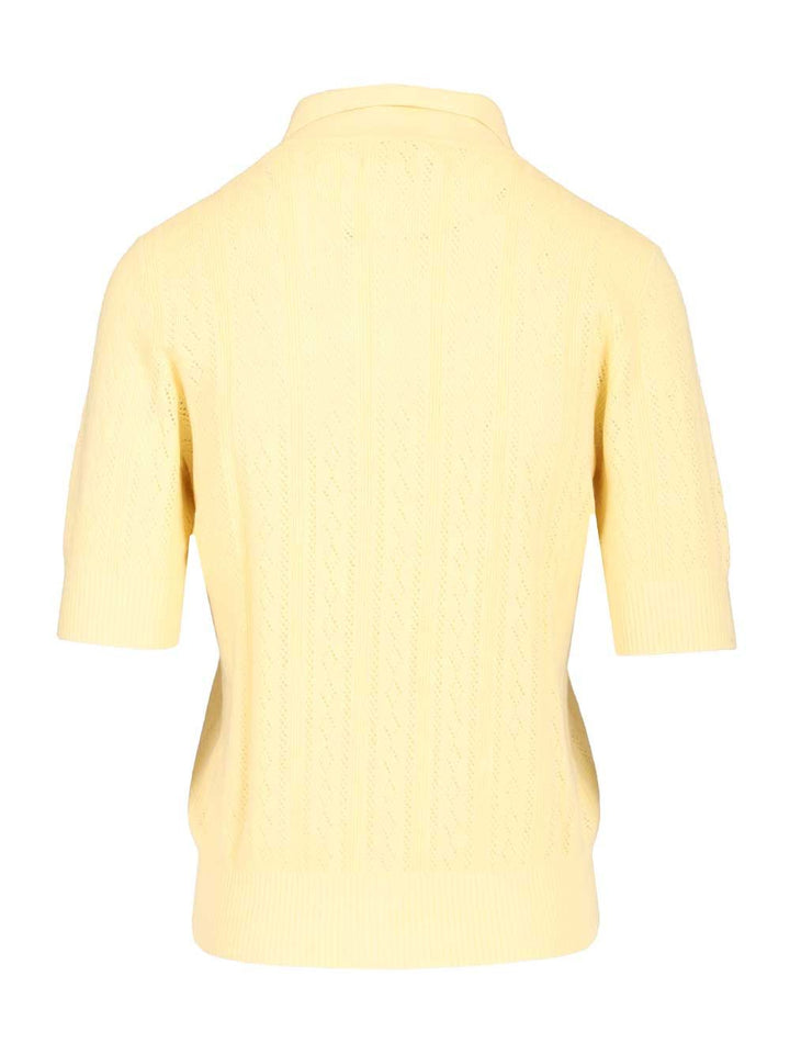 Lisa Yang Sweater With Collar Polo shirt - Yellow | 3b85465dee237e1f8edf97ed1aa1c1563219cdb5