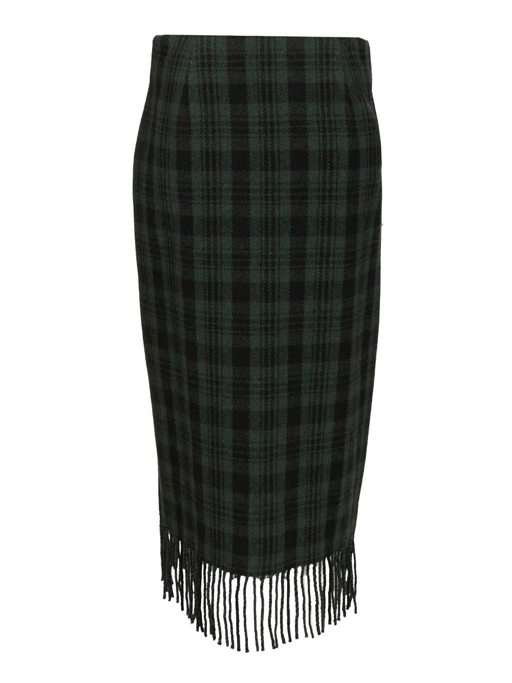 Polo Ralph Lauren Plaid Wool-Blend Wrap Skirt Skirts - Green | f3e0b19dd916188f56cda58609c91524d2af0ba1