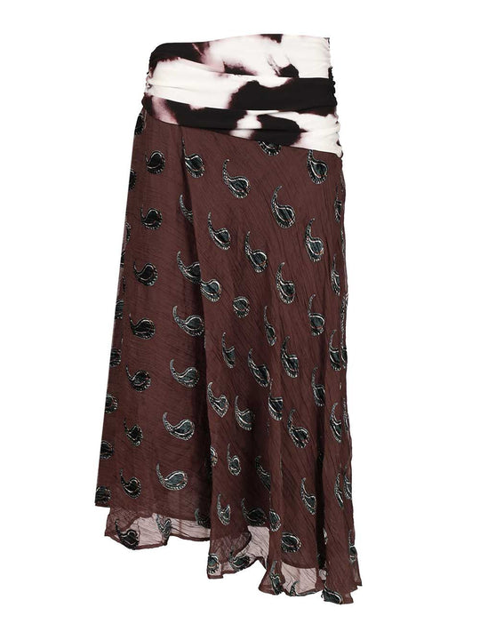 Asymmetric Skirts Brown