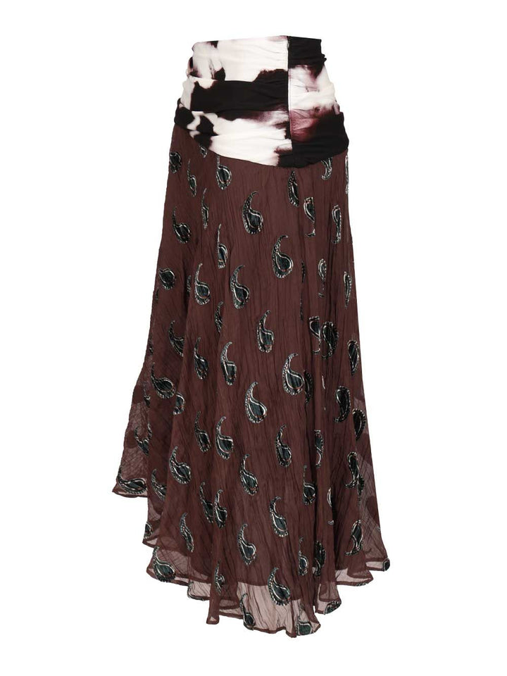 Tory Burch Asymmetric Skirts - Brown | ef60f4ca0280cf3999df01c08e206d8a76cde712