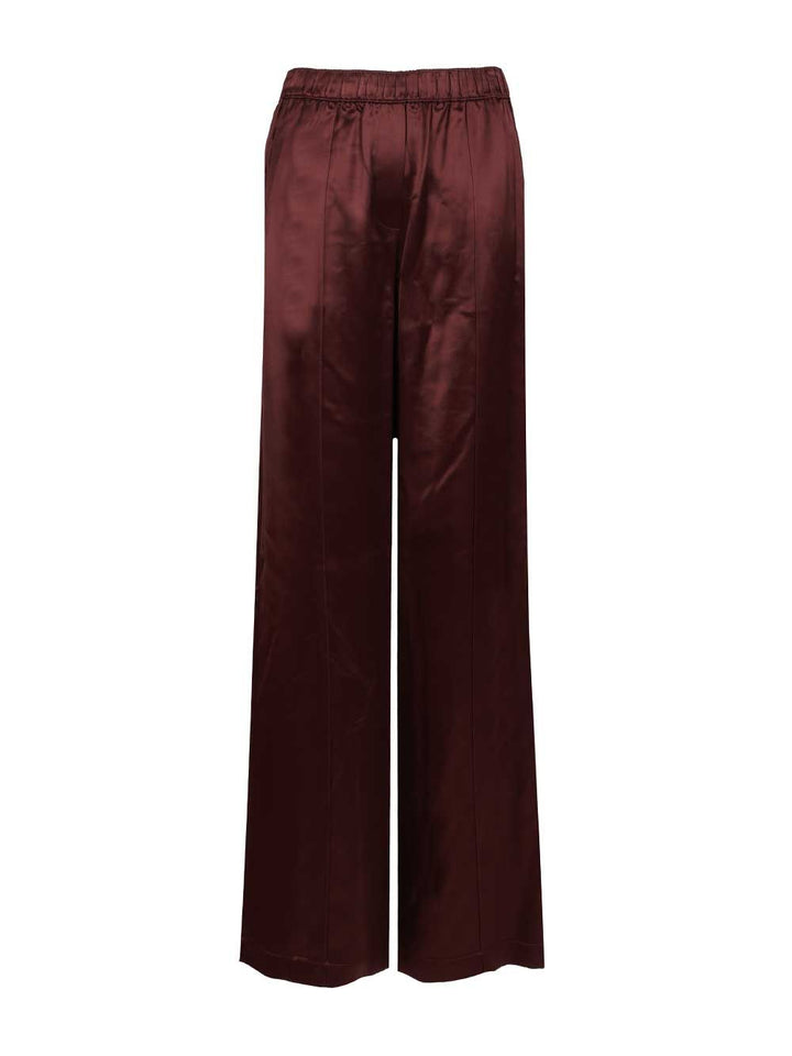 Tory Burch Viscose Trousers - Bordeaux | 8776e68cde6782b96afbc04a2d3ff8d1c46cea53
