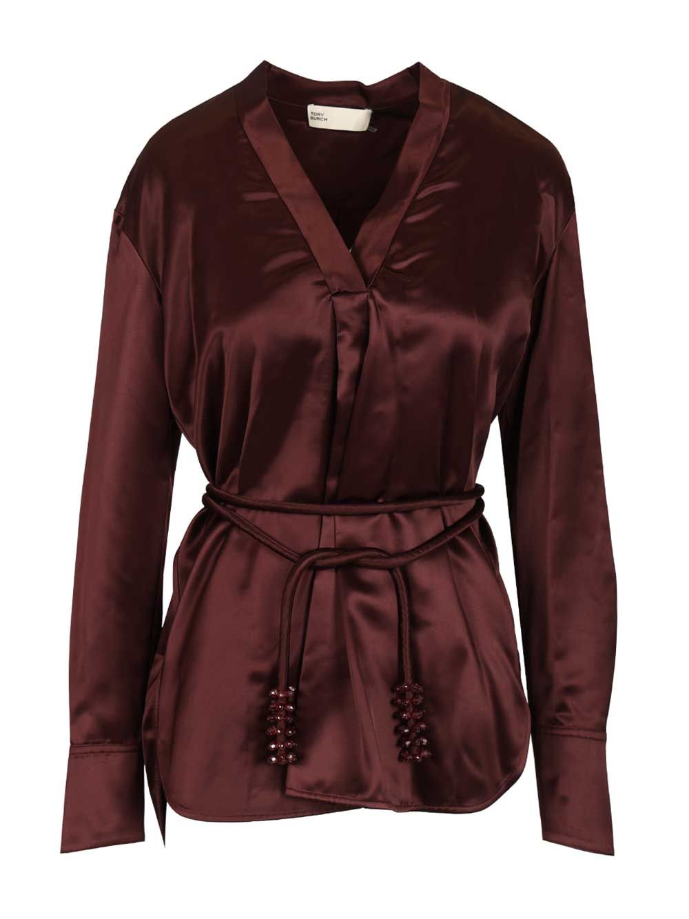 Tory Burch Viscose Top Shirts - Bordeaux | 80aa5ef96482f9cc51416c111d7f270959842150