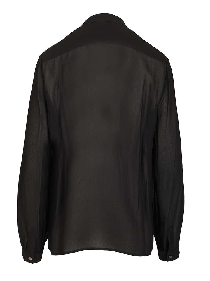 Tory Burch Georgette Blouse With Bow Detail Shirts - Black | 4eeae0ef8ea7366fdd5cd653d4a92c1f862c859e
