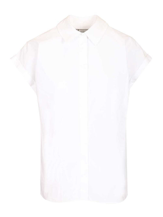 Relaxed Sleeveless Shirt Shirts White