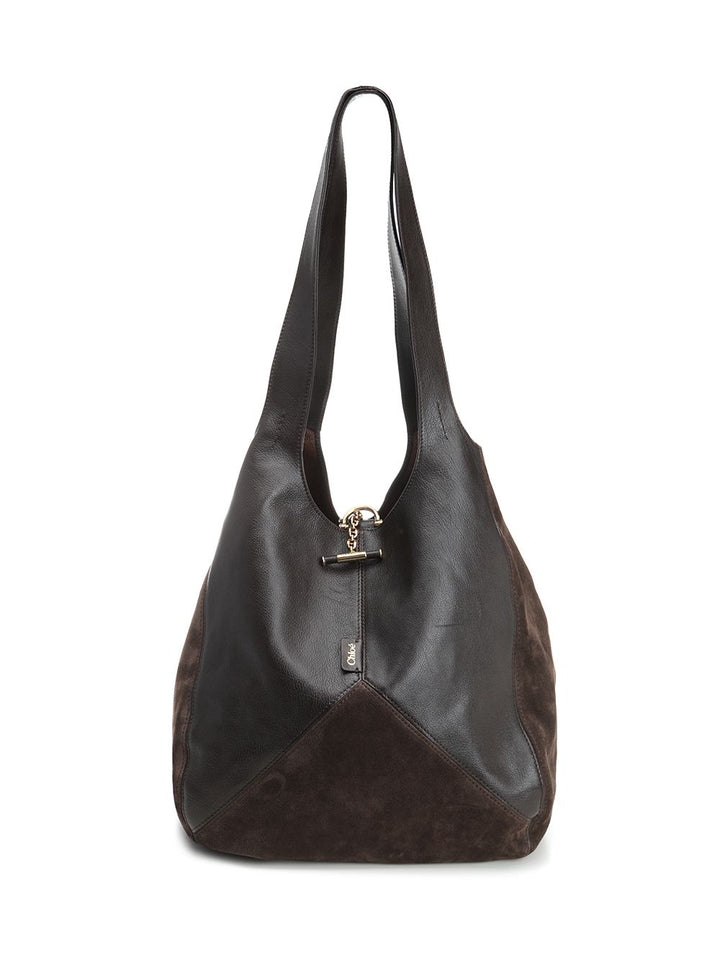 Chloe' Balloon Shoulder Bags - Brown | b469e0c06721e29de202b014212606aec02e9172
