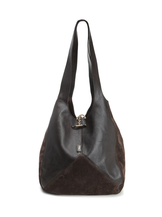 Balloon Shoulder Bags Brown