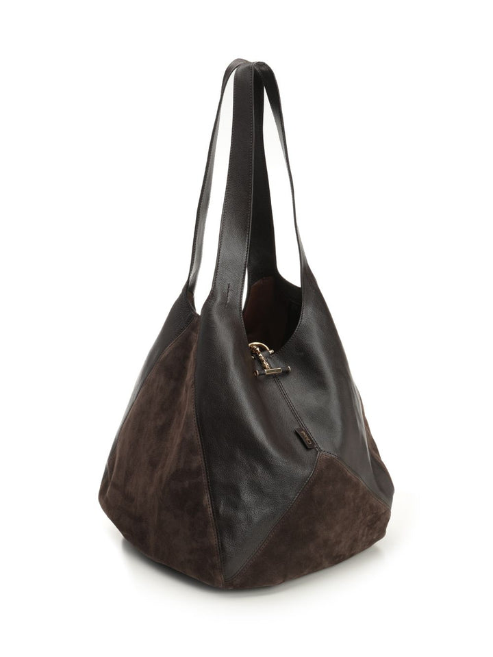 Chloe' Balloon Shoulder Bags - Brown | edf6cd71c6101ed9d11739f6009523670111849b