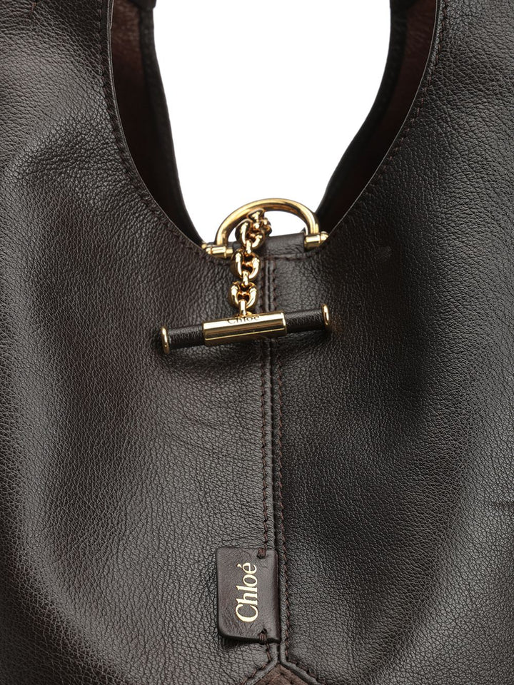 Chloe' Balloon Shoulder Bags - Brown | 2a97fc12b2f35e564997580131750bf69ed77c2e