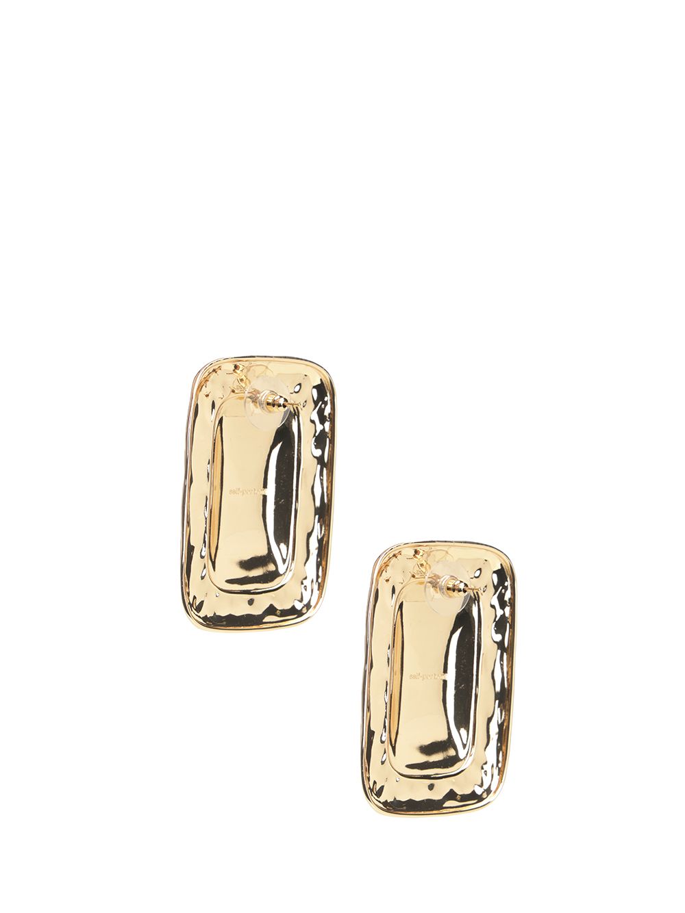 Self-Portrait Bold Square Earrings Jewelry - Gold | 77626c5779a414d9ed6e4a3fa331cca449897b2b