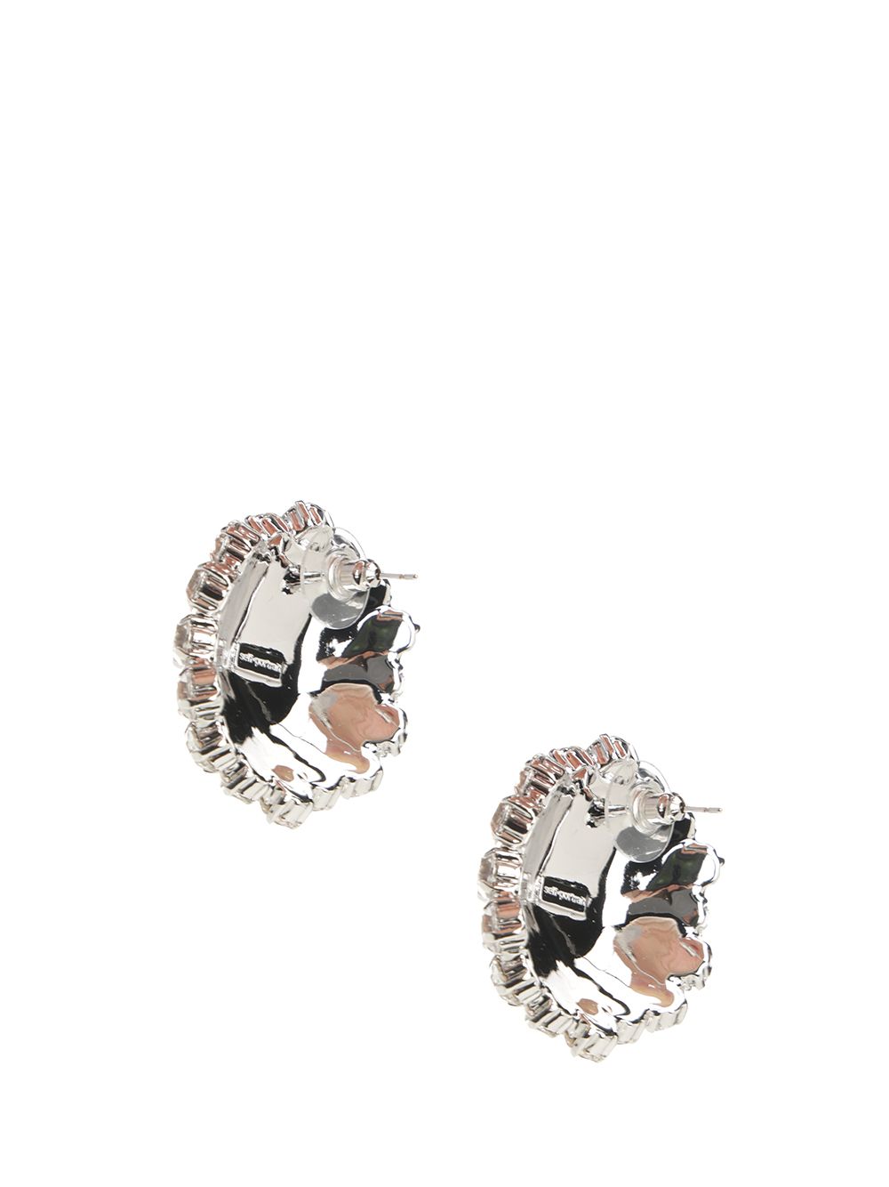 Self-Portrait Crystal Flower Earrings Jewelry - Silver | 3ed4c9999c9859a1f478f8121e78a60f96e1c11d