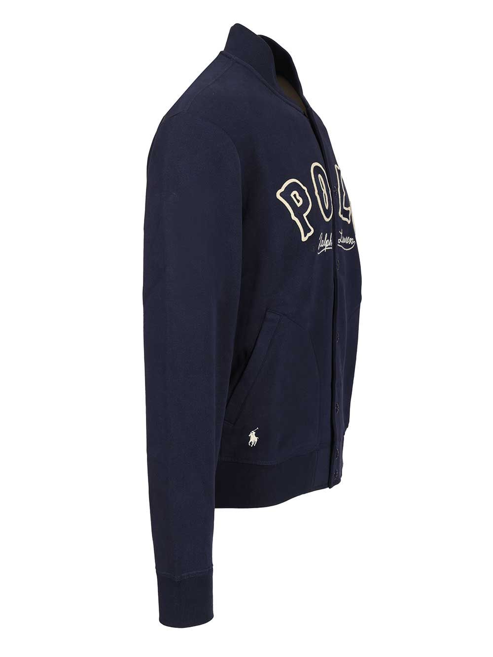 Polo Ralph Lauren Rl Fleece Western-Logo Jacket Sweatshirts - Blue | a90bde5c908daaac823fc5da83ac9464781ab225