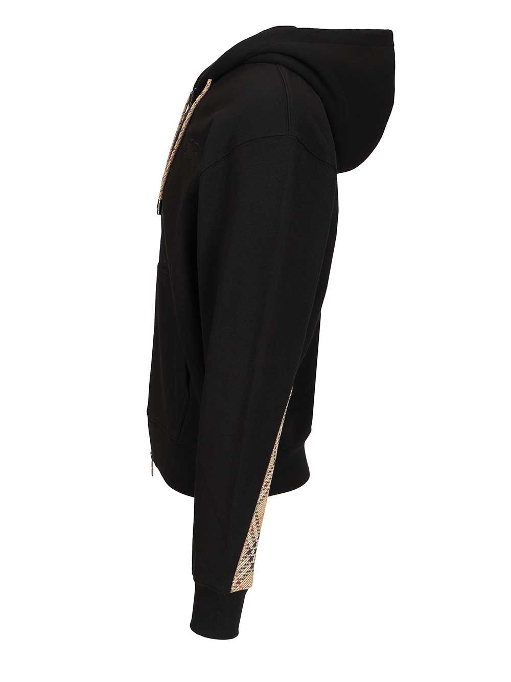 Burberry Rory Chk Pch Zip Hoodie Sweatshirts - Black | 5d4960aba2317486d75be36988ef358192da8d16