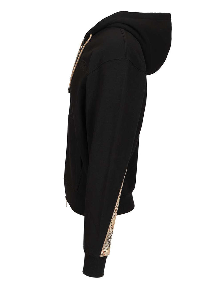 Burberry Rory Chk Pch Zip Hoodie Sweatshirts - Black | 5d4960aba2317486d75be36988ef358192da8d16