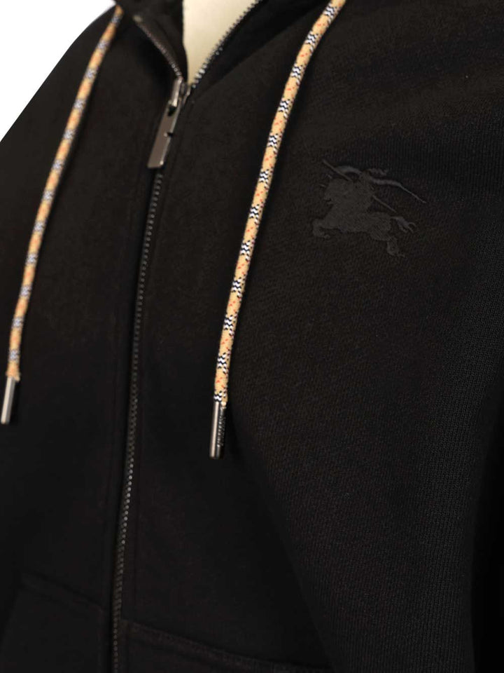 Burberry Rory Chk Pch Zip Hoodie Sweatshirts - Black | 1fd584bed46f4f832efb2bbcec3e7805316a01f6