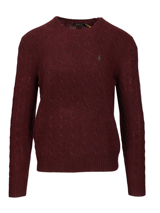 Cable Knit Sweater Knitwear Bordeaux