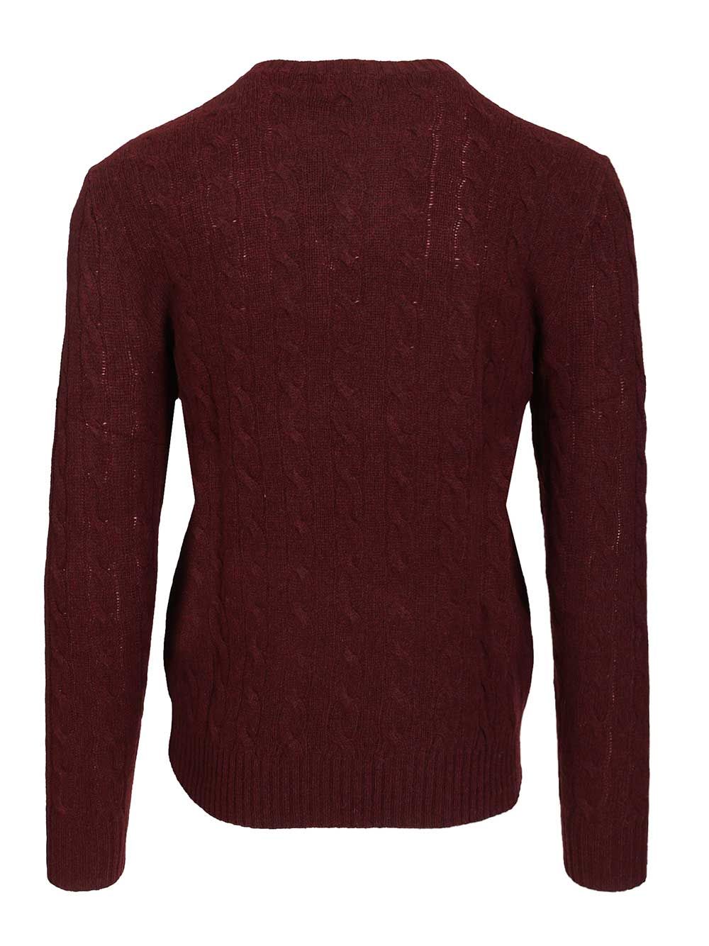 Polo Ralph Lauren Cable Knit Sweater Knitwear - Bordeaux | 67907a0afea44086ae97c5cd29e04188dea9b5ee