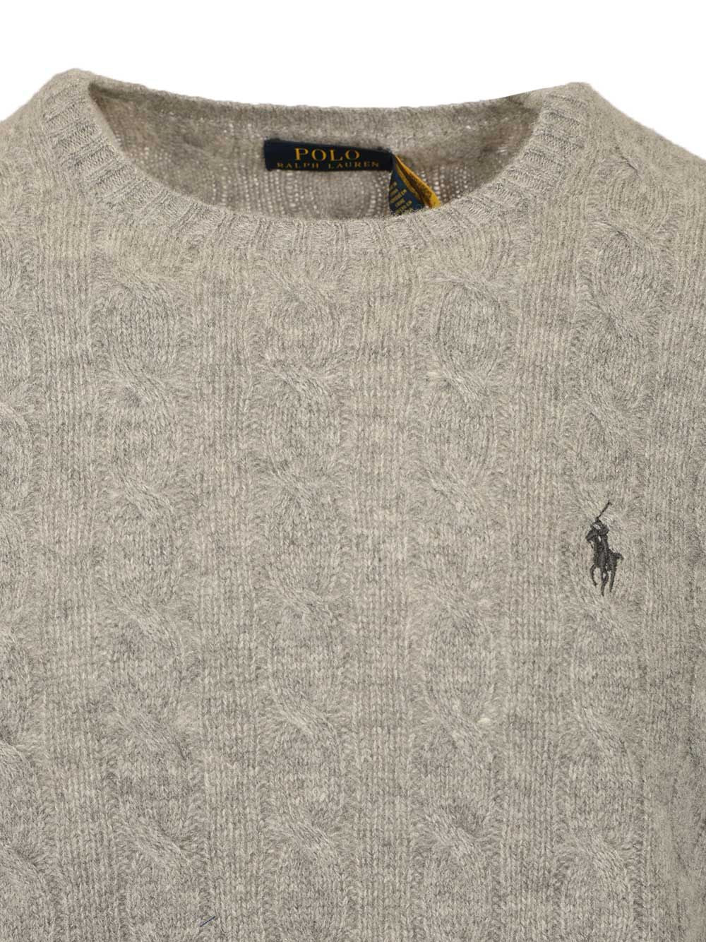 Polo Ralph Lauren Cable Knit Sweater Knitwear - Grey | 7eaf61d035aecafb2aebd663251c585ecb5a86b5