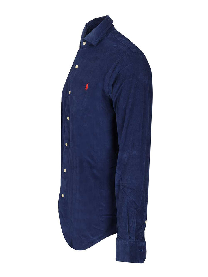 Polo Ralph Lauren Custom Fit Velvet Shirt Shirts - Blue | 83e492d4f34a9a7a62a7217e1f07efbe083c184c