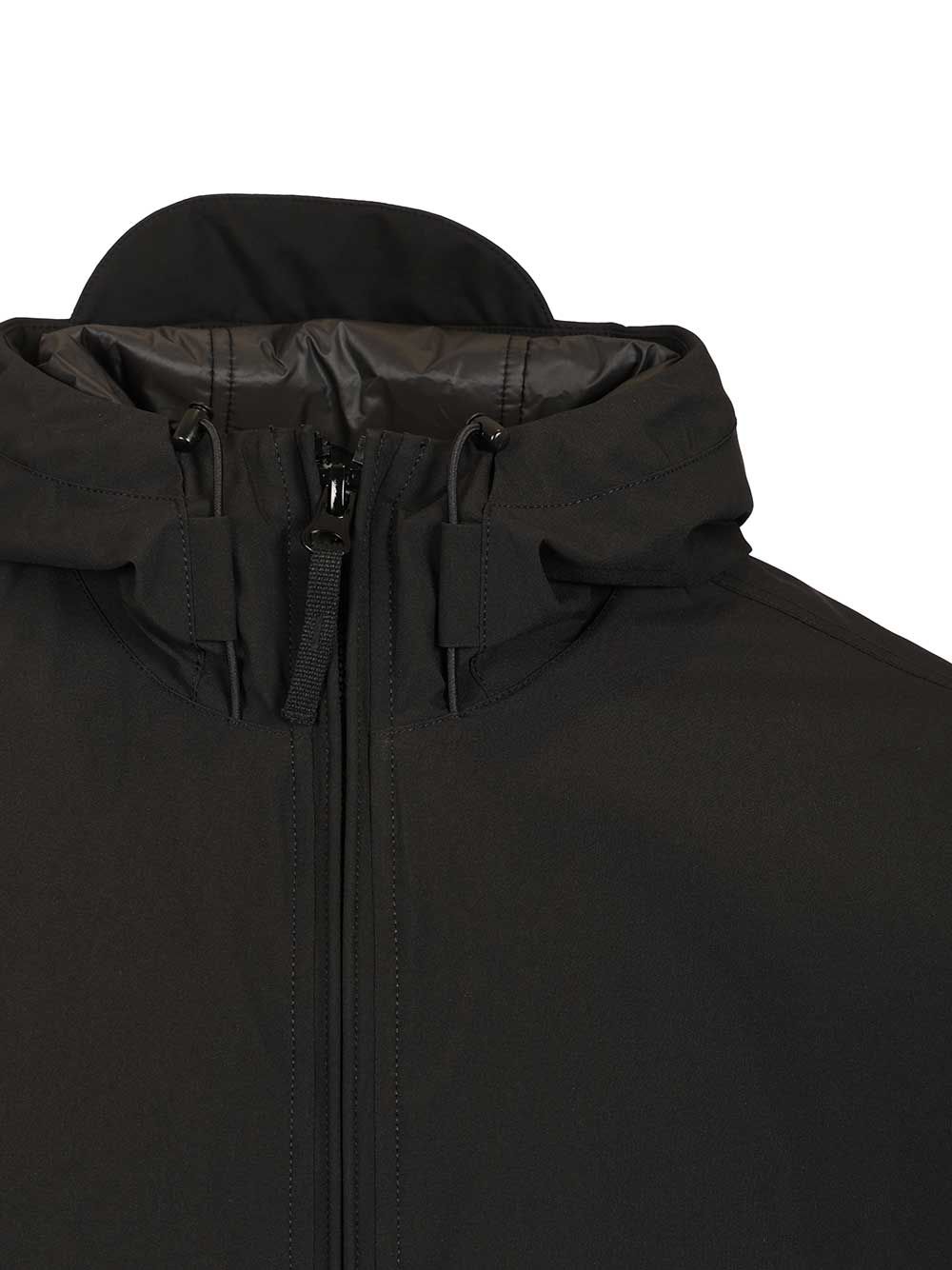 Stone Island Short Parka Soft Shell-R E.Dye® Technology, Recycled Polyester, Primaloft® Insulation Jackets - Black | 3175232c39517880803c930eabc10bf6bc06570d