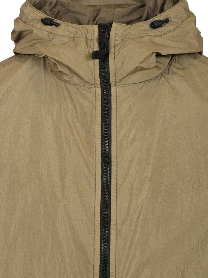 Stone Island Jacket Garment Dyed Crinkle Reps Ny, Recycled Nylon Jackets - Green | 85042f3146fe956daa3ff460e09b543b293b9a19