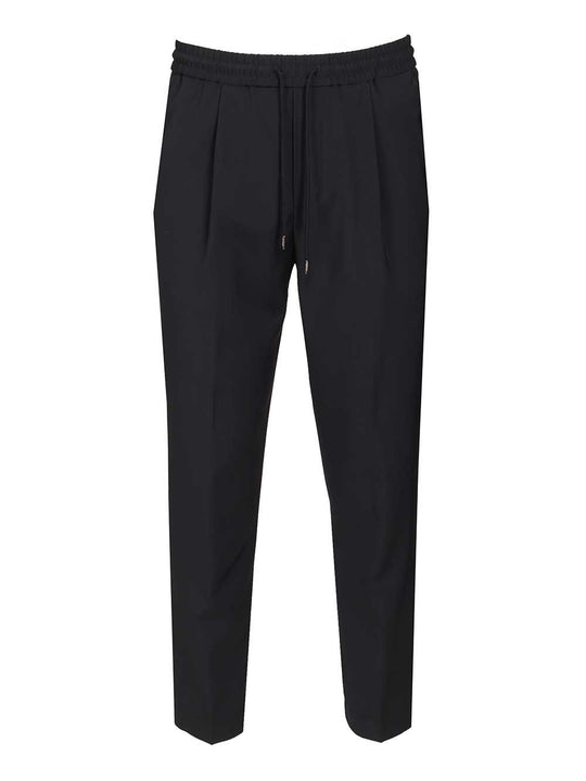 Pantalone Relaxed Carrot Fit Daniel Rw Coulisse 100 Lana Trousers Blue