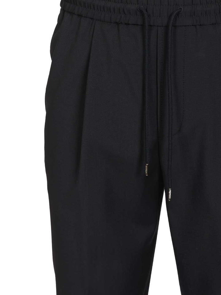 Jacob Cohen Pantalone Relaxed Carrot Fit Daniel Rw Coulisse 100 Lana Trousers - Blue | 88247fc6f97a4f5e06329985d0eb455343c2e343