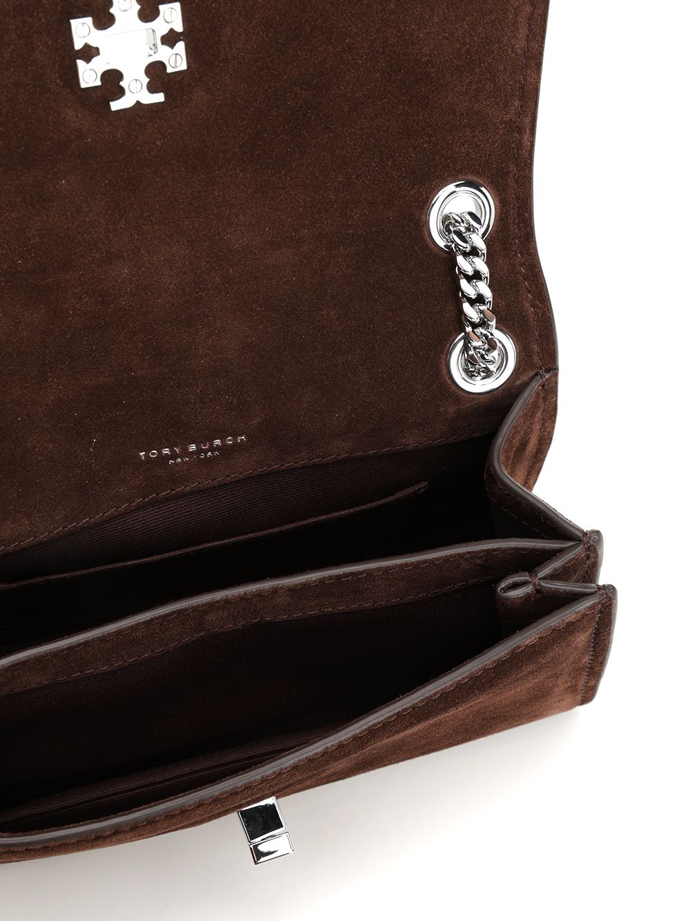 Tory Burch Kira Turnlock Suede Mini Bag Crossbody Bags - Brown | 506b53712072711eedcf9c75c9b6603e79a20bbb