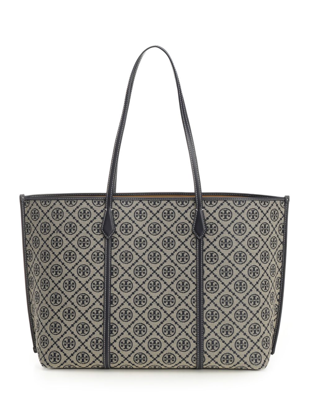 Tory Burch T Monogram Zip Tote Shoulder Bags - Blue | e21d53920fdf29f5b27982bdc1c3fb59119c65a8