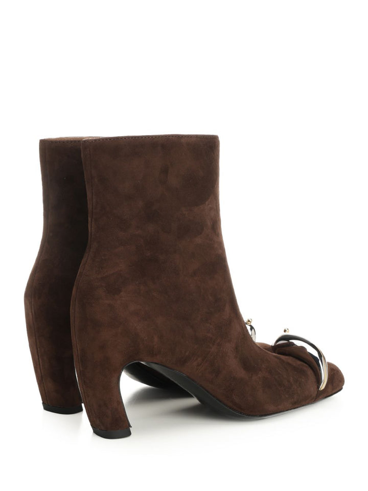 Tory Burch Pierced Xl 65 Suede Ankle Boots - Brown | 0a8cc06890ea2c2204c9051ffd41c9d185531fc5