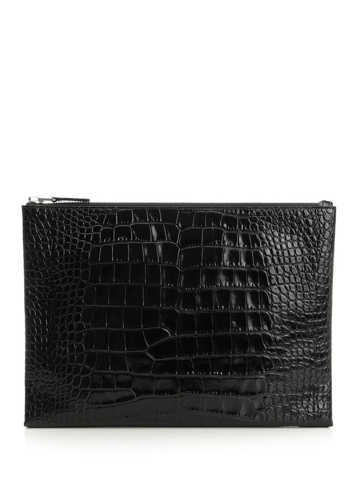 Tom Ford Slim Leather Pouch Small leather goods - Black | 01e4a1a39e7c0e1de07aa3674f27b23697529d5f
