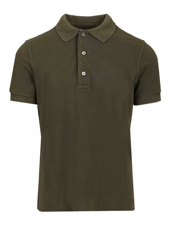 Cotton Piqué Polo Shirt Green