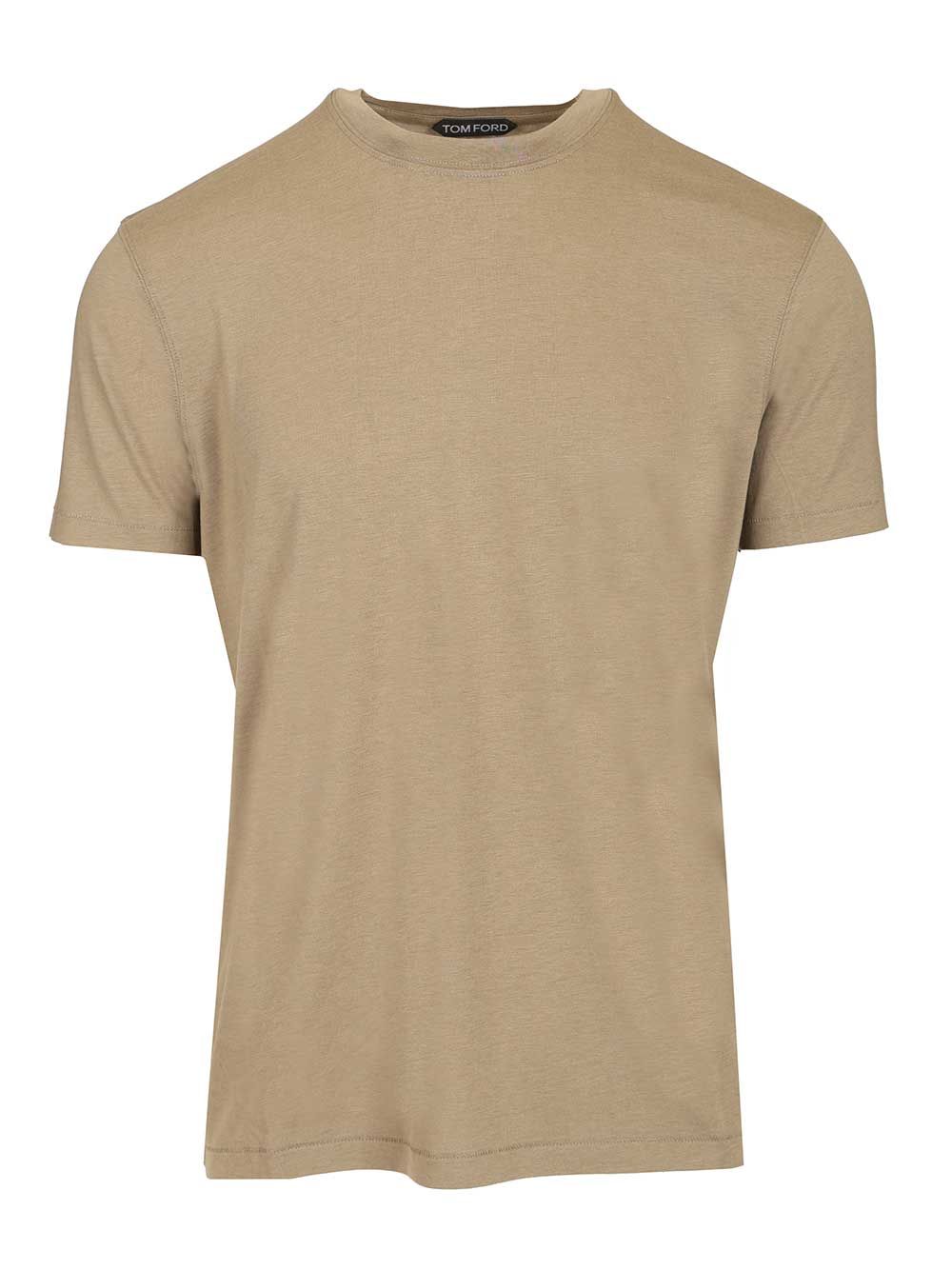 Tom Ford Lyocell Cotton Short Sleeve Crewneck T-Shirt - Green | dfa0e45acd94c3614961b9479605d9c11fb6df68